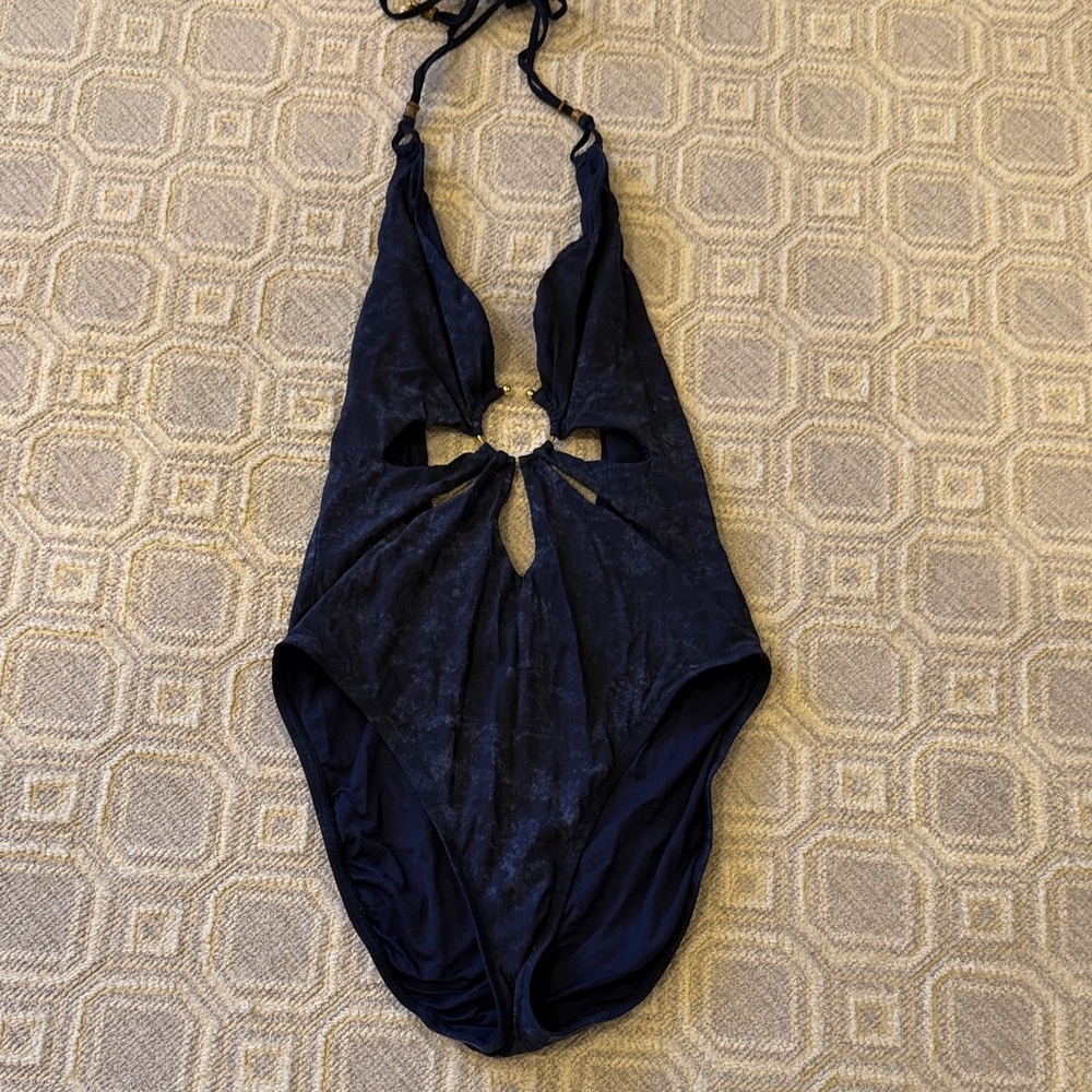 Robin Piccone Midnight Blue Cut-Out One Piece